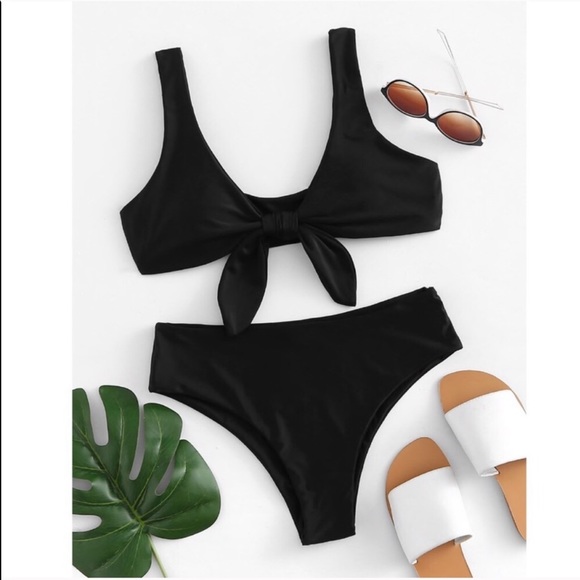 BESTSELLER bikini bow knotted swimsuit black - Picture 2 of 3